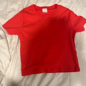 New red Zara shirt